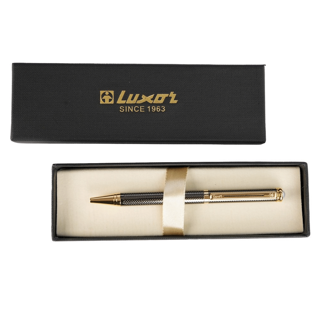Ручка шариковая Luxor "Elan", 1 мм, корпус черный/золотистый, синяя / Ручки премиум-класса №2 oe.kz Ручка шариковая Luxor "Elan", 1 мм, корпус черный/золотистый, синяя / Ручки премиум-класса №2