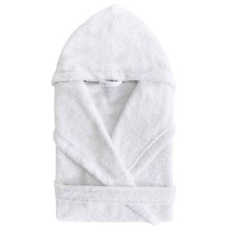 Халат махровый, S-XXL, с капюшоном, белый / Текстильная продукция	
