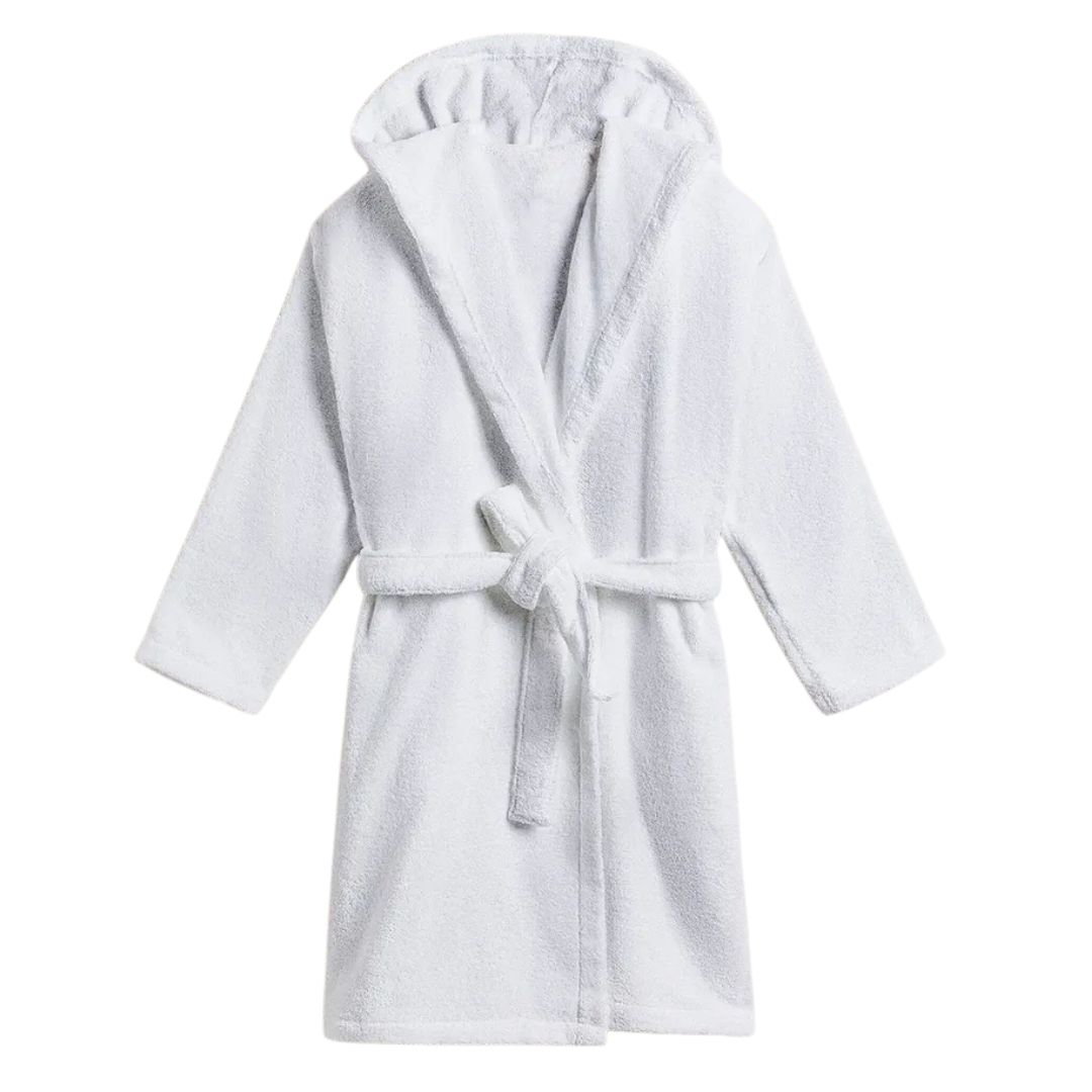 Халат махровый, S-XXL, с капюшоном, белый / Текстильная продукция	 №2