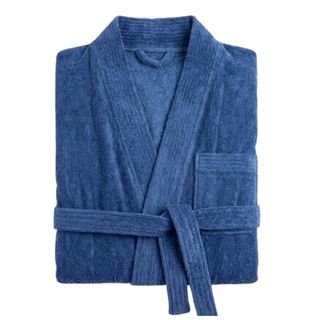 Халат велюровый, S-XL, синий / Текстильная продукция	