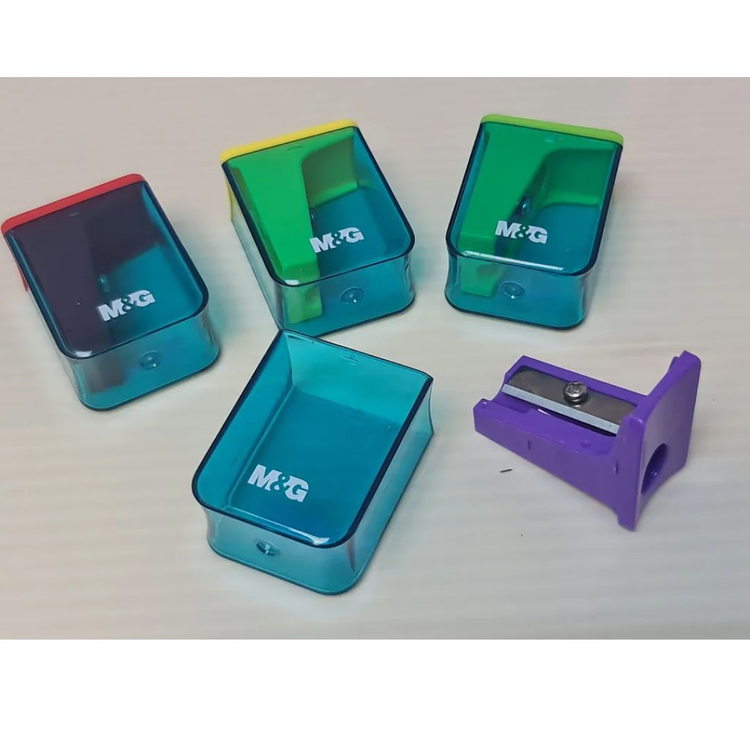 Точилка M&G, с контейнером, с одним отверстием, ассорти, цена за штуку / Точилки №2