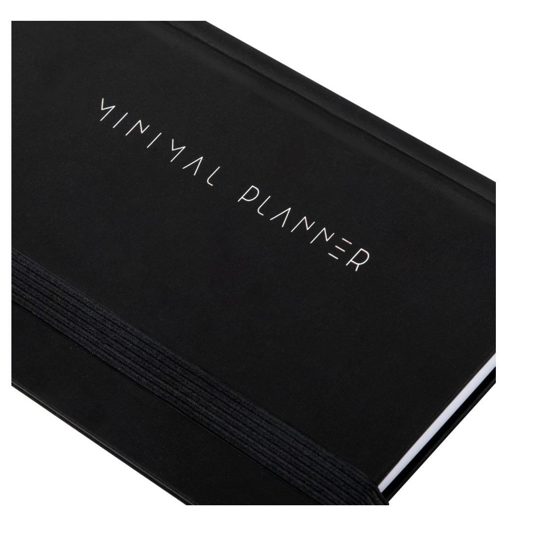 Планер недатированный Brauberg "Minimal", 171*93 мм, 64 л, с резинкой, черный / Планинги №5