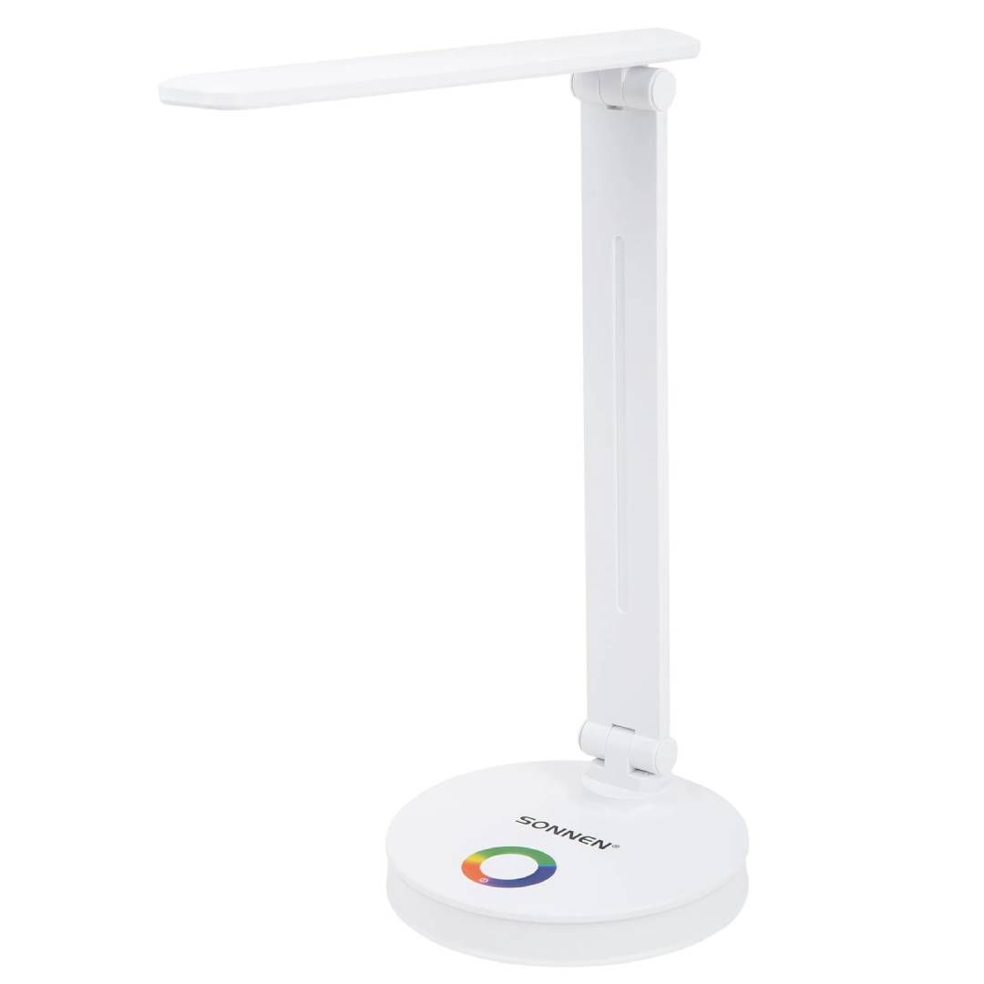 Үстел жарықшамы Sonnen RG-001, тірекпен, пластикалық корпус, LED, ақ / Үстел шамдары