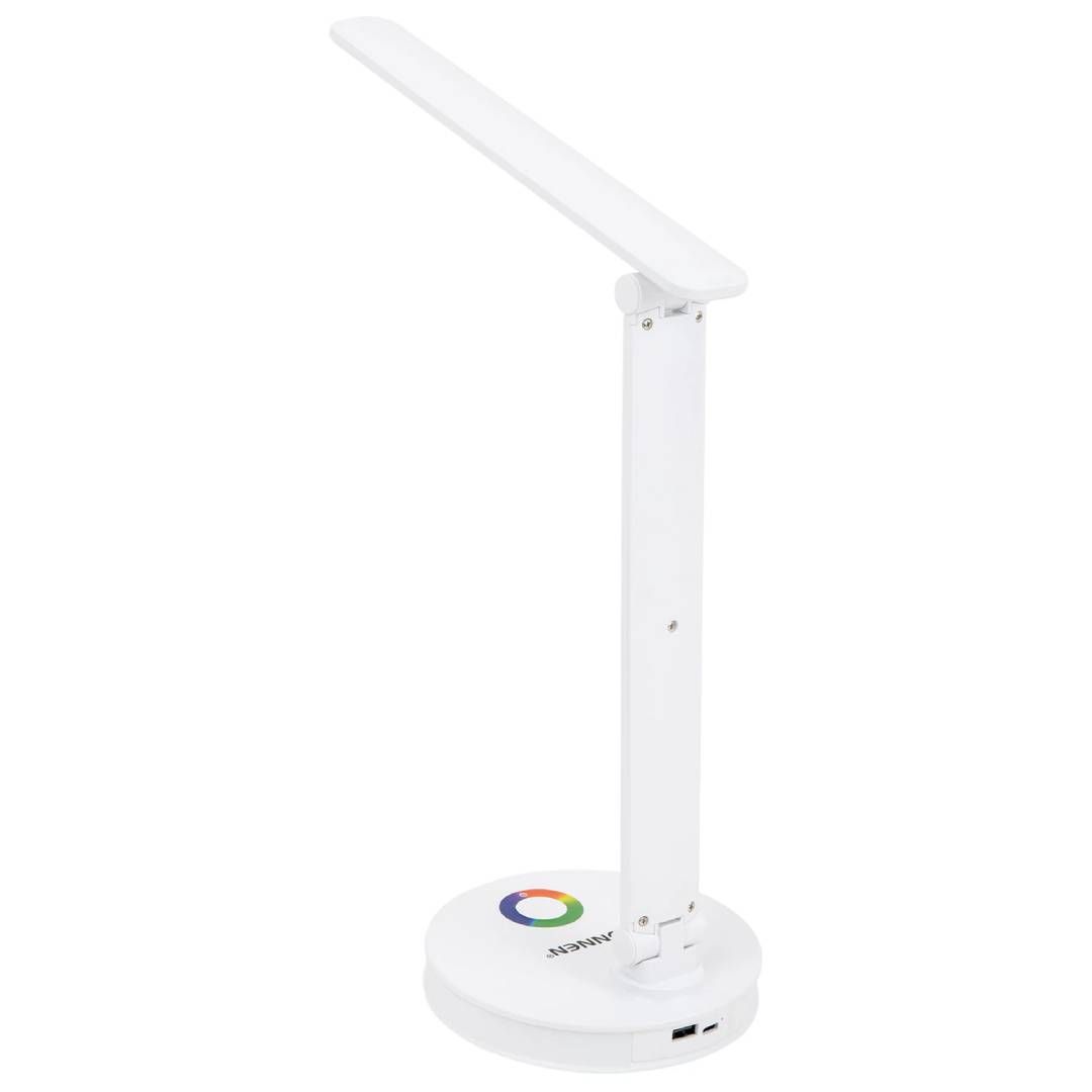 Үстел жарықшамы Sonnen RG-001, тірекпен, пластикалық корпус, LED, ақ / Үстел шамдары №4