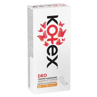 Kotex Deo күнделікті төсемдер, 2 тамшы, 20 дана/қапт / Женские гигиенические средства oe.kz Kotex Deo күнделікті төсемдер, 2 тамшы, 20 дана/қапт / Женские гигиенические средства