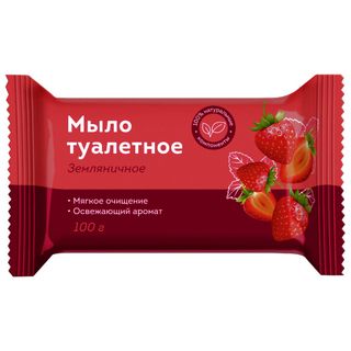 Дәретханалық сабын OfficeClean "Земляничное", 100 гр / Кесек сабындар