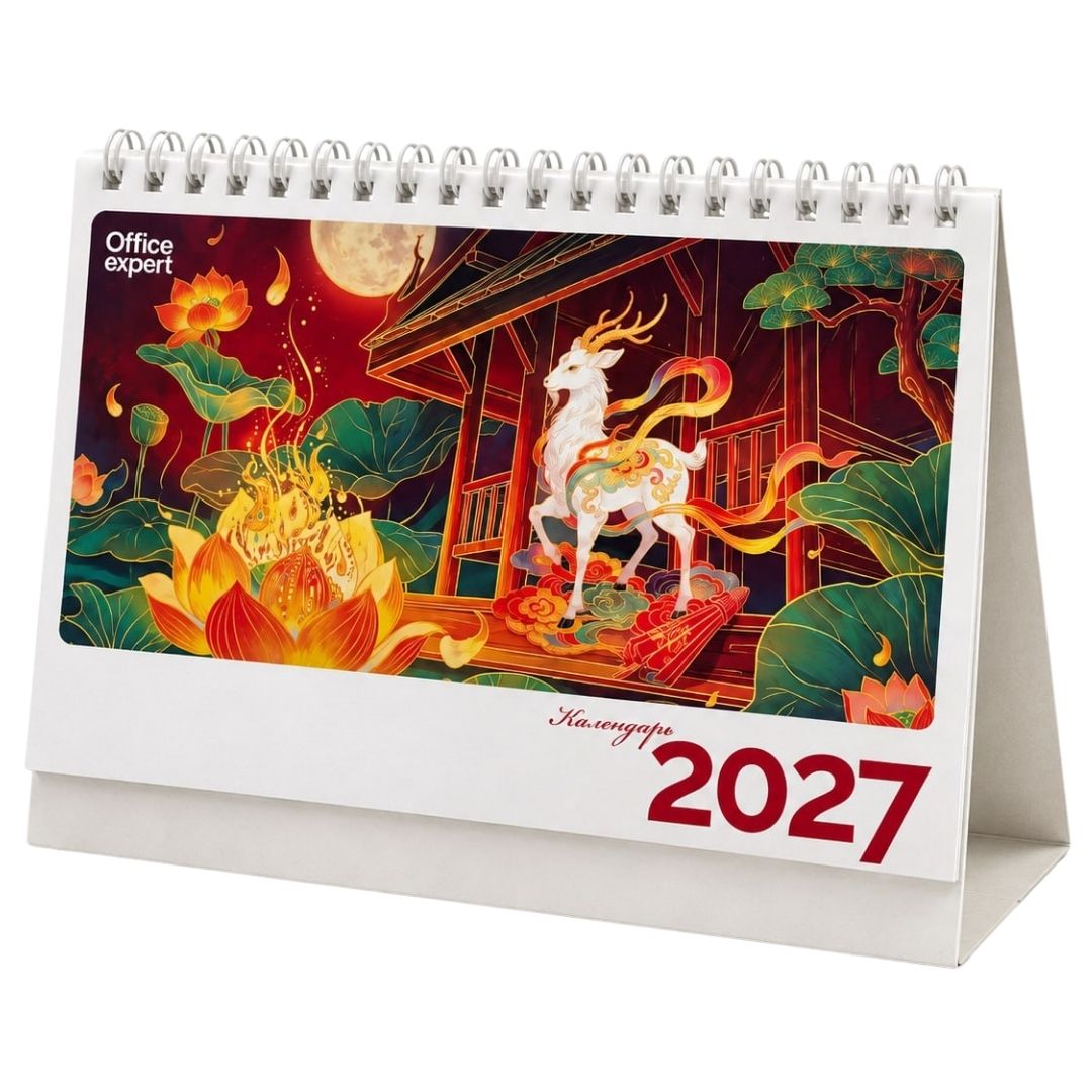 Үстел күнтізбесі, серіппеде, 2027 ж. "Жыл символы", 130*210 мм / Күнтізбелер