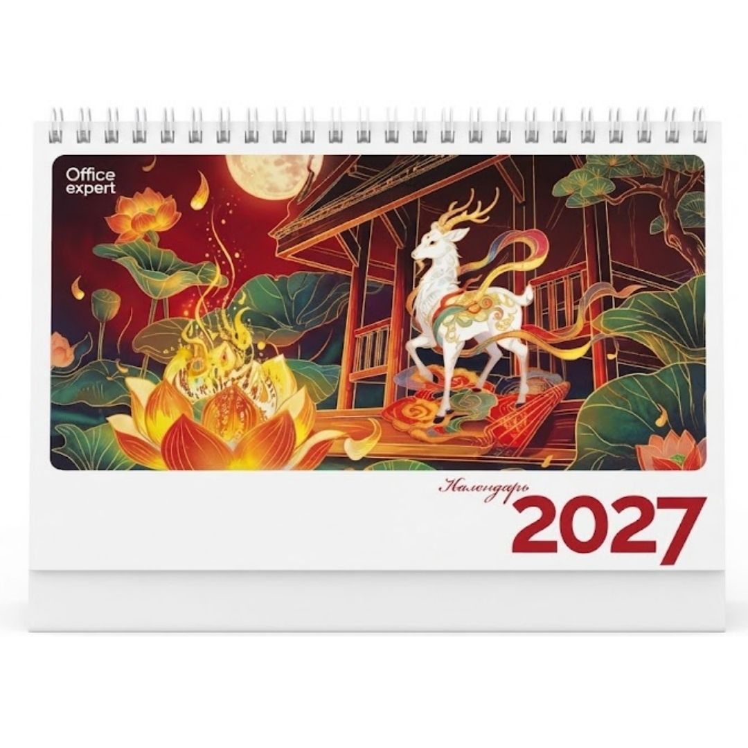 Үстел күнтізбесі, серіппеде, 2027 ж. "Жыл символы", 130*210 мм / Күнтізбелер №3