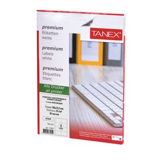 Өздігінен жабысатын этикетка TANEX, A4, өлшемі 105*72,2 мм, 8 этикетка, 50 парақ / Өзі желімделетін әмбебап затбелгілер oe.kz Өздігінен жабысатын этикетка TANEX, A4, өлшемі 105*72,2 мм, 8 этикетка, 50 парақ / Өзі желімделетін әмбебап затбелгілер