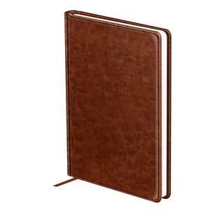 Ежедневник недатированный BG "Небраска", A6, 160 л, кожзам, коричневый / Ежедневники недатированные