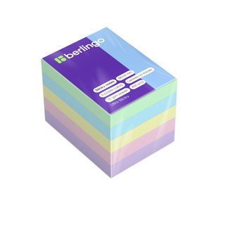 Блок самоклеящийся 38*51 мм, Berlingo "Ultra Sticky", 5 пастельных цвета, 400 листов / Блоки самоклеящиеся