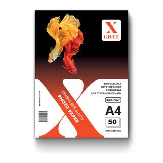 Екі жақты фотоқағаз X-Gree, пішімі A4, 200 г/м2, 50 парақ, күңгірт / Фотоқағаздар