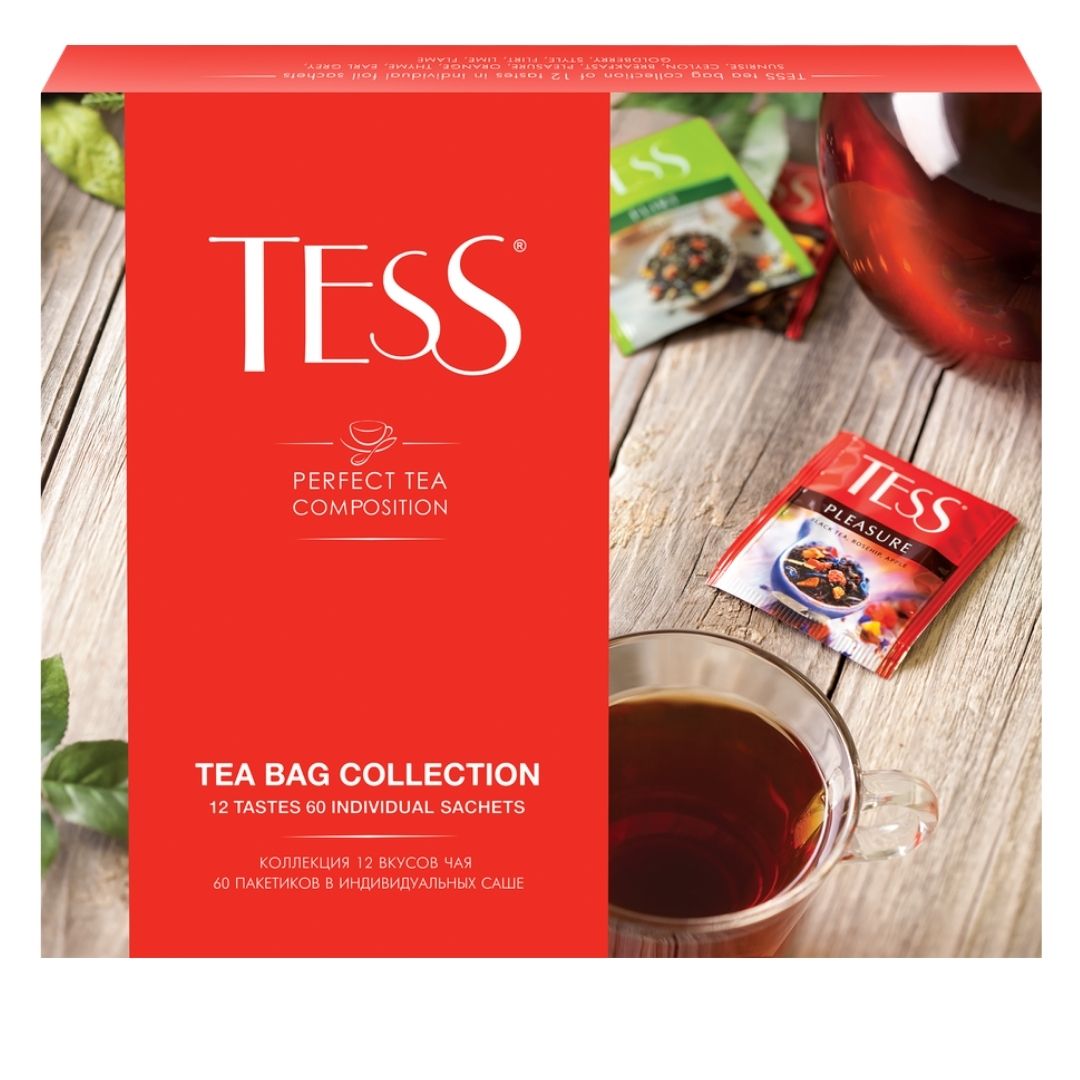 Чай Tess "Tea Bag Collection", ассорти, 60 пакетиков / Чай пакетированный oe.kz Чай Tess "Tea Bag Collection", ассорти, 60 пакетиков / Чай пакетированный