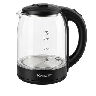 Электрлік шәйнек Scarlett SC-EK27G90, 1,7 л, пластик/шыны, қара түсті / Шәйнектер oe.kz Электрлік шәйнек Scarlett SC-EK27G90, 1,7 л, пластик/шыны, қара түсті / Шәйнектер