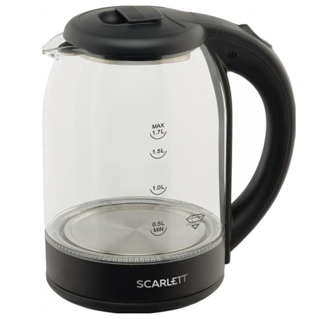 Электрлік шәйнек Scarlett SC-EK27G90, 1,7 л, пластик/шыны, қара түсті / Шәйнектер №2 oe.kz Электрлік шәйнек Scarlett SC-EK27G90, 1,7 л, пластик/шыны, қара түсті / Шәйнектер №2