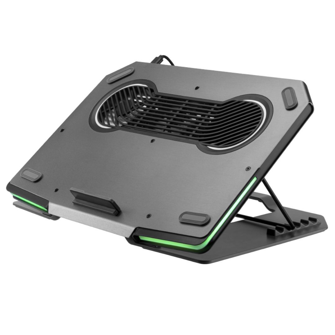Ноутбук тіреуіші Eco Estelar LCS02-1, 17", USB порты, RGB жарығы, қара / Ноутбук тіреуіштер oe.kz Ноутбук тіреуіші Eco Estelar LCS02-1, 17", USB порты, RGB жарығы, қара / Ноутбук тіреуіштер
