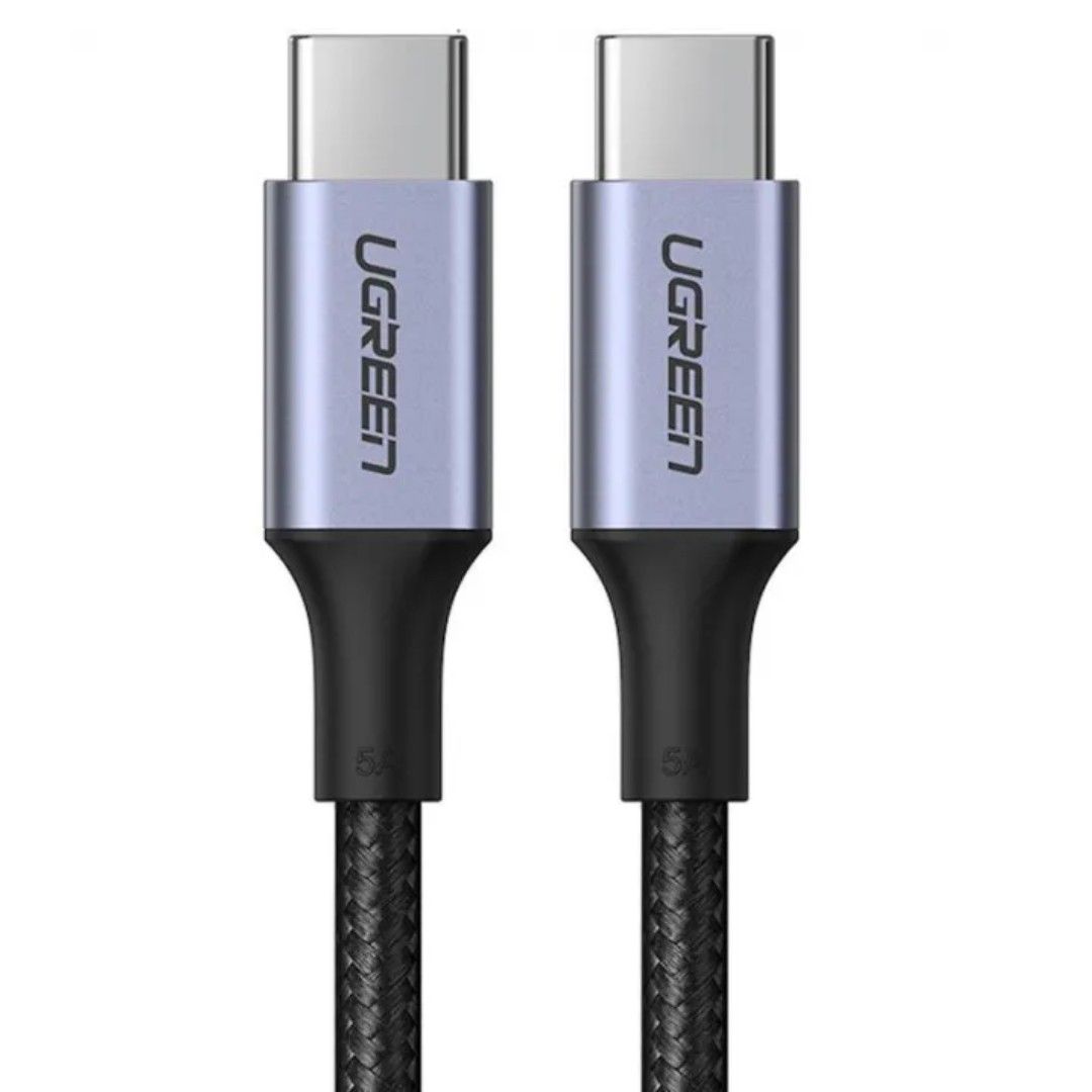 Кабель Ugreen US316 (70427), Type-C — Type-C, 100 Вт, 1 м, черный / Зарядные устройства, кабели