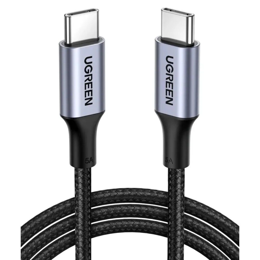 Кабель Ugreen US316 (70427), Type-C — Type-C, 100 Вт, 1 м, черный / Зарядные устройства, кабели №2