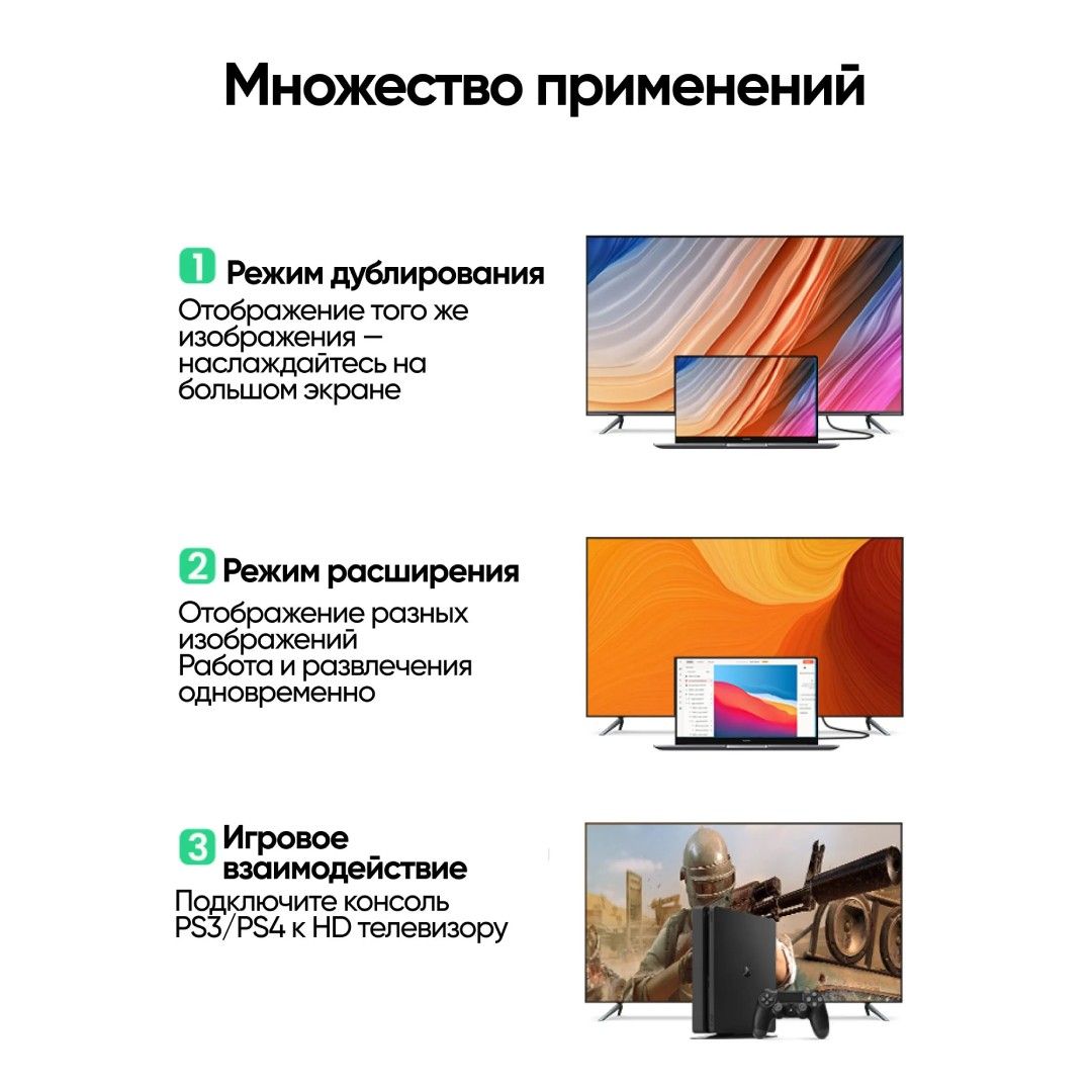 Интерфейсный кабель Ugreen ED030 (35174), HDMI — HDMI, 2 м, 4K, черный / Интерфейсные кабели №4 oe.kz Интерфейсный кабель Ugreen ED030 (35174), HDMI — HDMI, 2 м, 4K, черный / Интерфейсные кабели №4