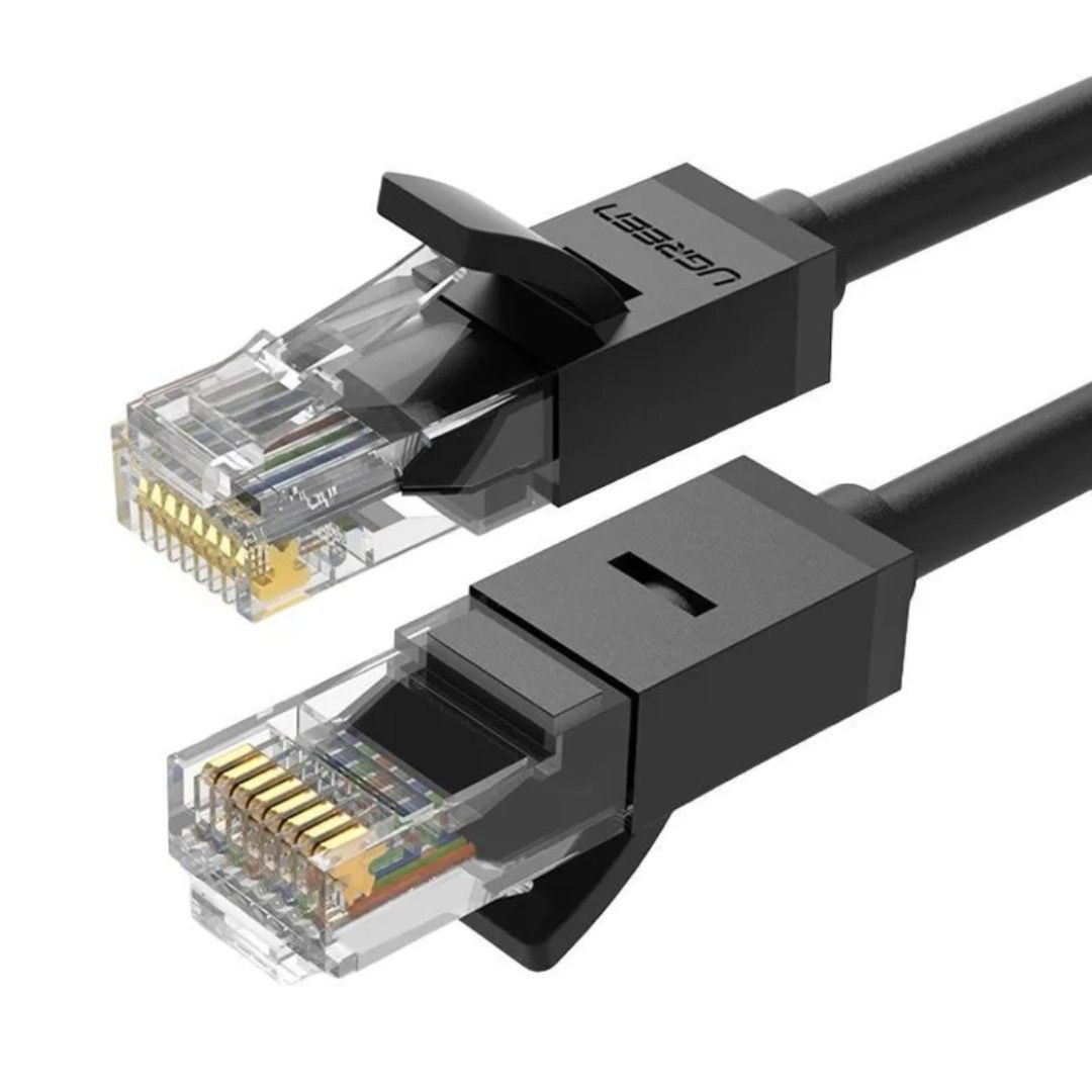 Патч-корд Ugreen NW102 (20160) , экранированный, категория - 6, U/UTP, RJ-45, 2 м, черный / Сетевые кабеля oe.kz Патч-корд Ugreen NW102 (20160) , экранированный, категория - 6, U/UTP, RJ-45, 2 м, черный / Сетевые кабеля